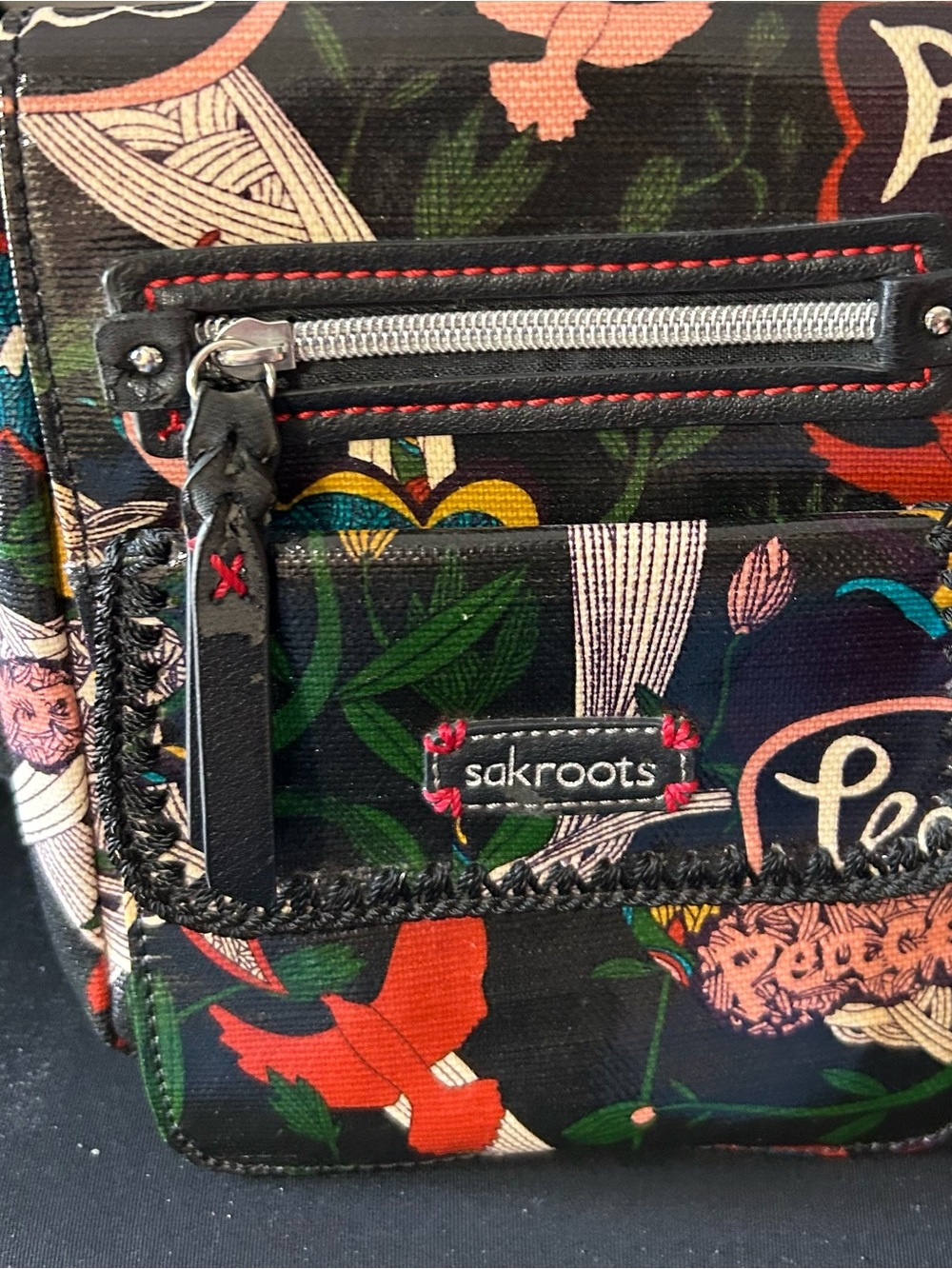 Sakroots Floral Multi-Color Women's Crossbody Bag
